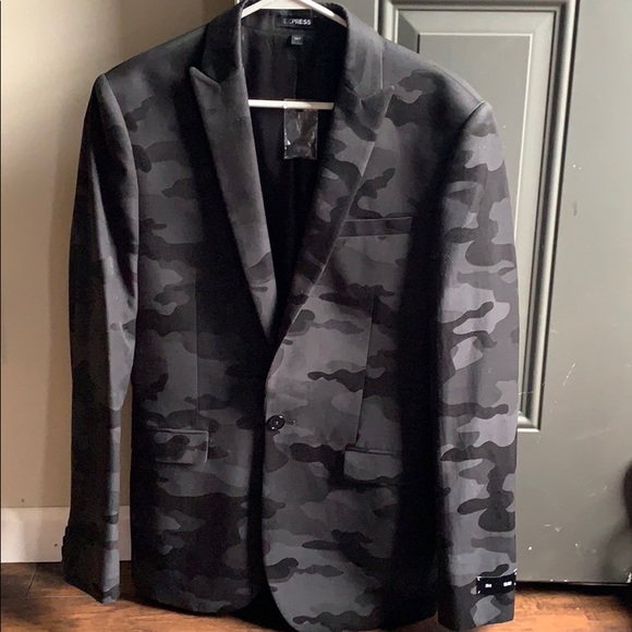 camo suit coat